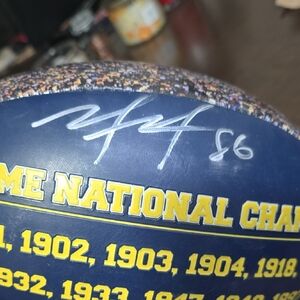 NCAA Blue and Yellow Football Display Shelf